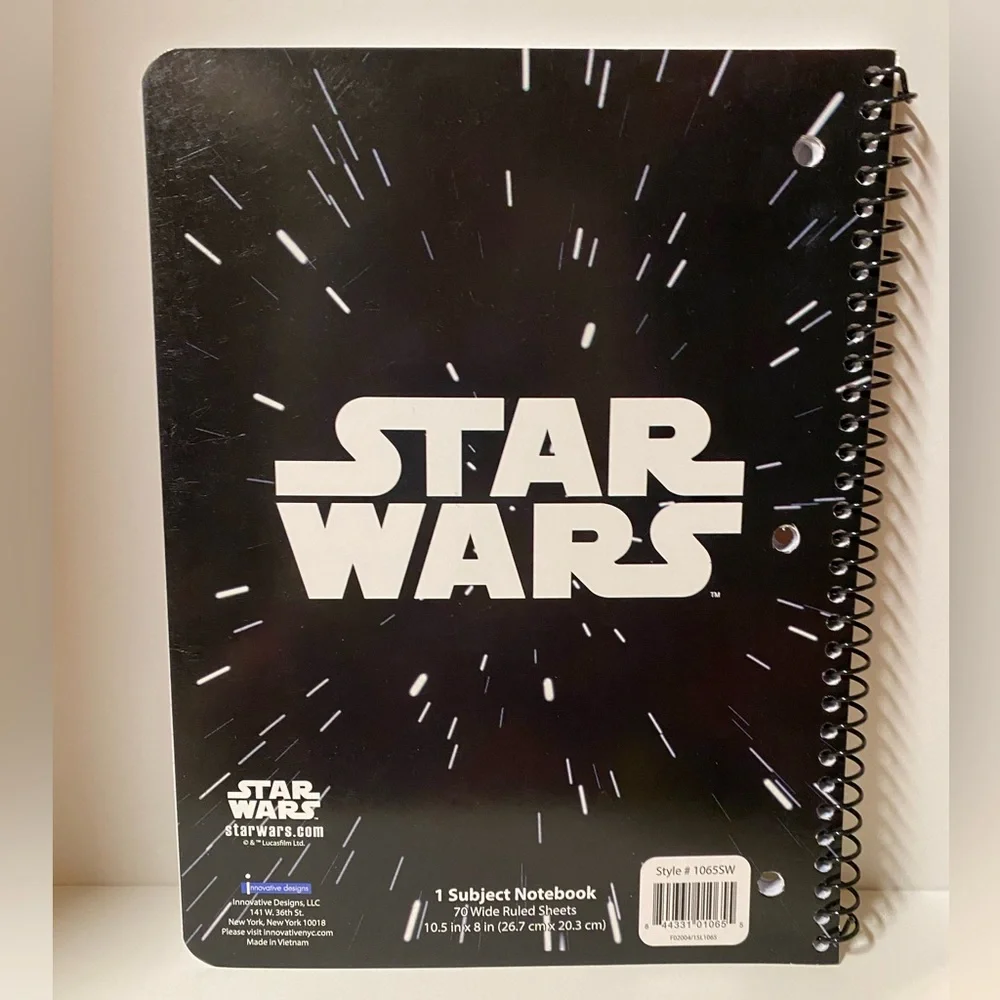 Star Wars Notebook Bundle Lucasfilm Spiral Yoda Chewbacca Darth Vader Stationery